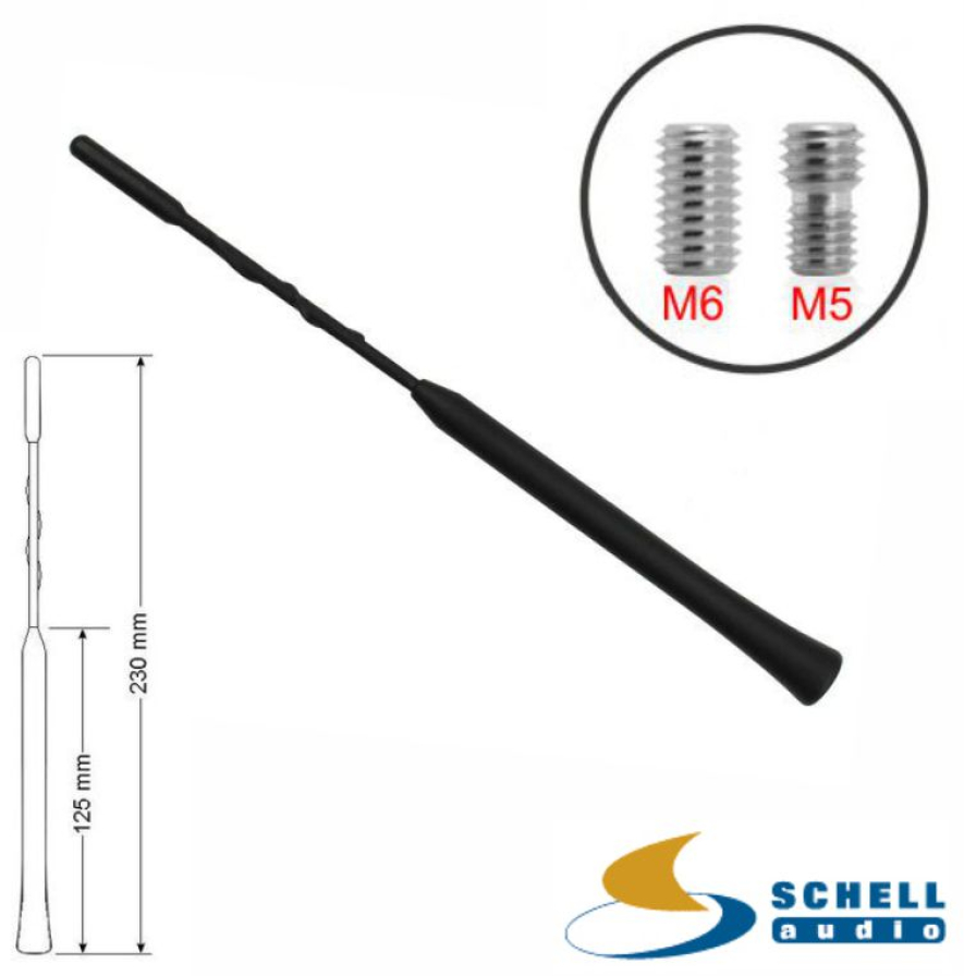 Antennenstab für Citroen C2 C3 C4 C5 DS3 Jumpy 23cm Antenne Dachantenne Autoantenne Stabantenne